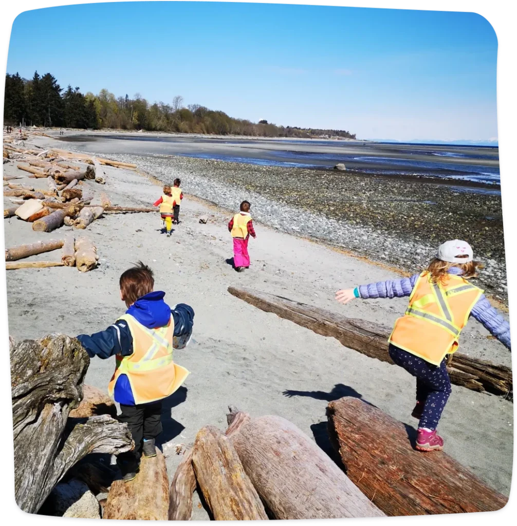 Adventure Daycare kids running on the beach