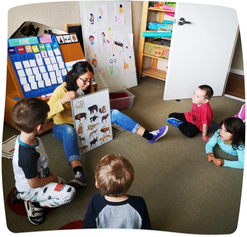 Kids learning about animals